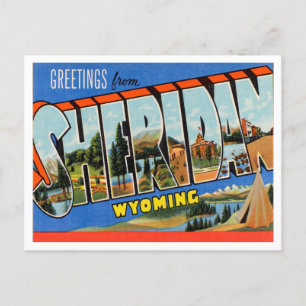 Grüße aus Sheridan, Wyoming Vintage Travel Postkarte