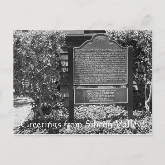 Grüße aus Silicon Valley! Postkarte (Vorderseite)