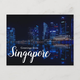 Grüße aus Singapur Scenic City Postkarte