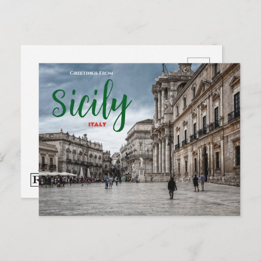 Grüße aus Sizilien Italien Landschaftlich Postcard Postkarte (Vorne/Hinten)