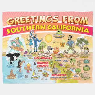 Grüße aus SoCal Fleece Blanket