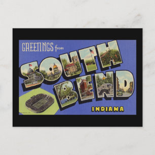Grüße aus South Bend Indiana Postkarte