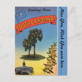 Grüße aus South Carolina Postkarte