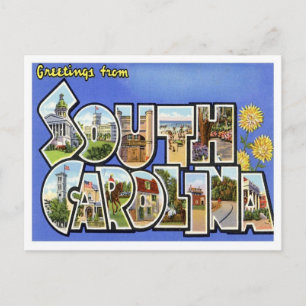 Grüße aus South Carolina SC Postkarte