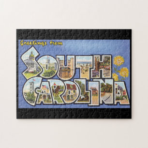 Grüße aus South Carolina_Vintage Travel Puzzle