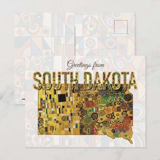 Grüße aus South Dakota Postkarte (Vorne/Hinten)
