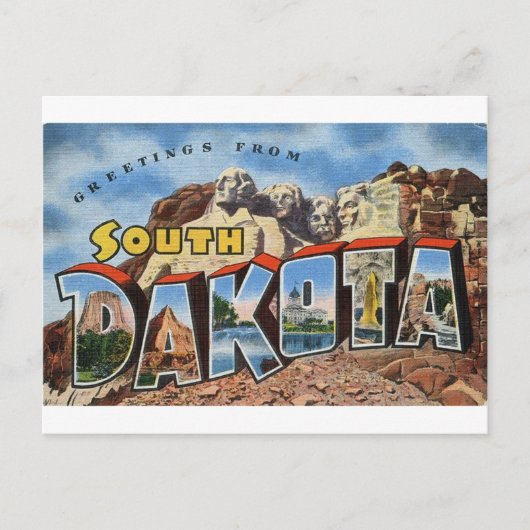 Grüße aus South Dakota Postkarte (Vorderseite)