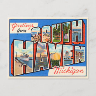 Grüße aus South Haven, Michigan Reise Postkarte