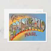 Grüße aus Springfield, Massachusetts Travel Postkarte (Vorne/Hinten)