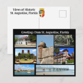 Grüße aus St. Augustine Postkarte (Vorne/Hinten)