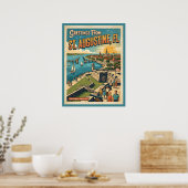 Grüße aus St. Augustine Retro Poster (Küche)