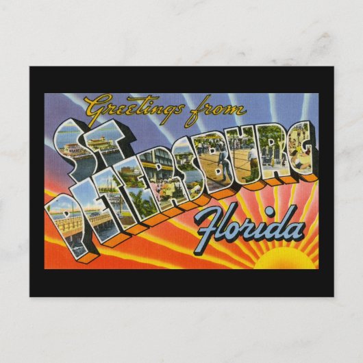 Grüße aus St. Petersburg Florida Postkarte (Vorderseite)