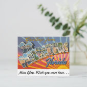 Grüße aus St. Petersburg, Florida Postkarte (Stehend Vorderseite)