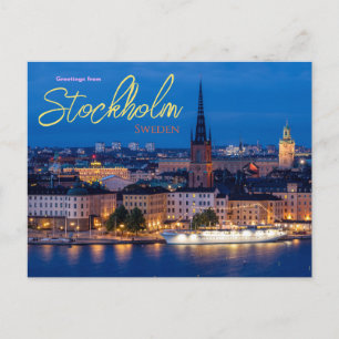 Grüße aus Stockholm Schweden Postkarte