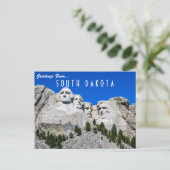 Grüße aus Süddakota Monte Rushmore Postkarte (Stehend Vorderseite)