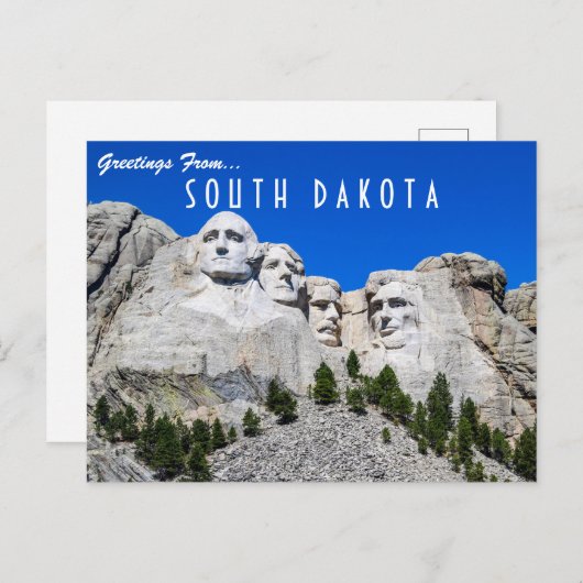 Grüße aus Süddakota Monte Rushmore Postkarte (Vorne/Hinten)