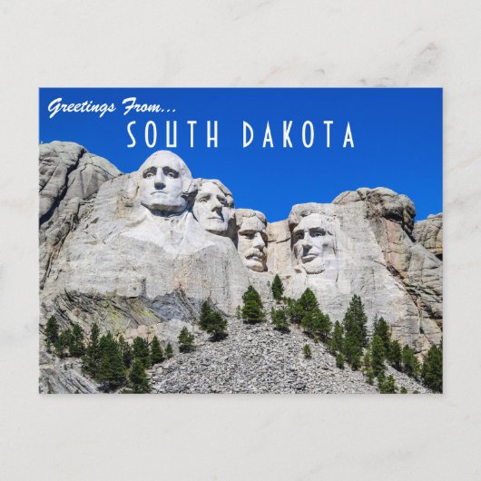 Grüße aus Süddakota Monte Rushmore Postkarte (Vorderseite)