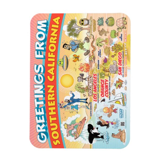 Grüße aus Südkalifornien Magnet (Vertikal)
