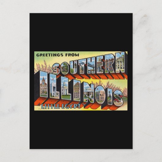 Grüße aus Südlilinois Little Egypt Postkarte (Vorderseite)