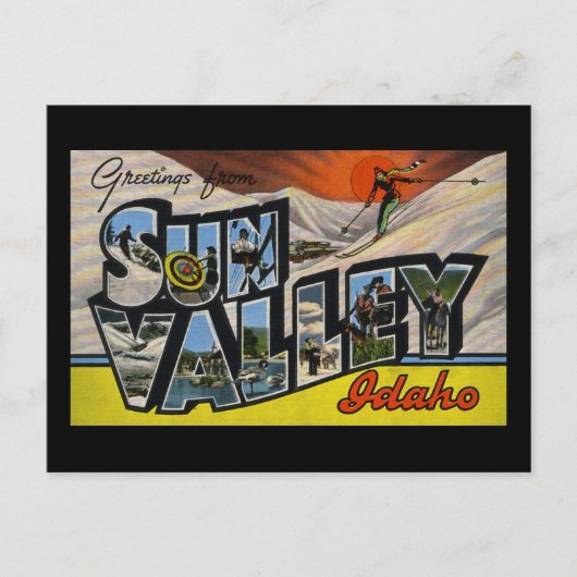 Grüße aus Sun Valley Idaho Postkarte (Vorderseite)