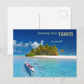 Grüße aus Tahiti Postkarte (Vorne/Hinten)