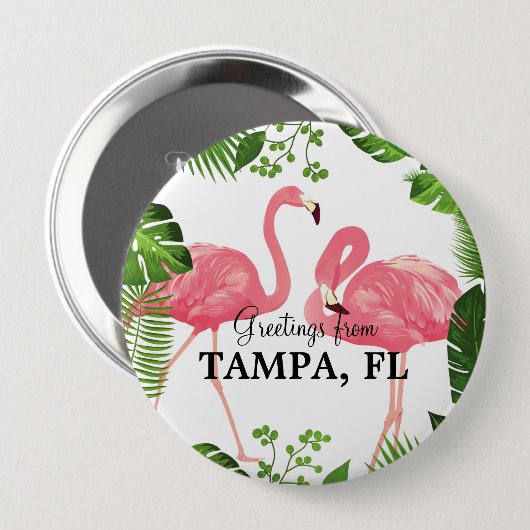 Grüße aus Tampa, FL Button (Vorne & Hinten)