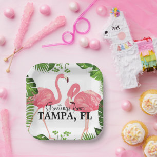 Grüße aus Tampa, FL Pappteller
