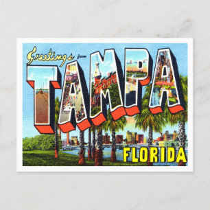Grüße aus Tampa, Florida Vintage Reise Postkarte