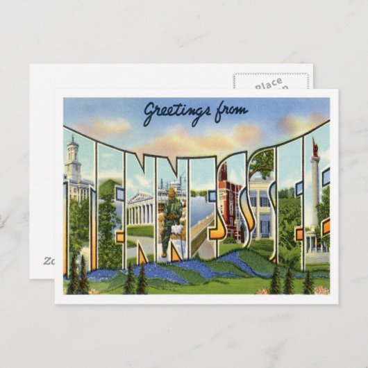 Grüße aus Tennessee Postkarte (Vorne/Hinten)