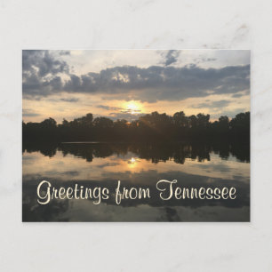 GRÜSSE AUS TENNESSEE Seebild bei Sonnenuntergang Postkarte