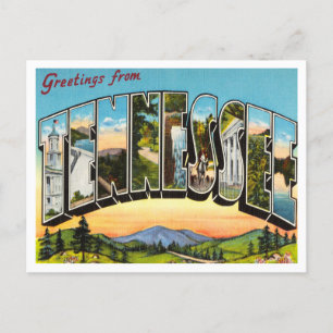 Grüße aus Tennessee Vintage Reise Postkarte