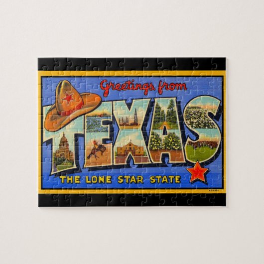 Grüße aus Texas das Lone Star Staat Puzzle (Horizontal)