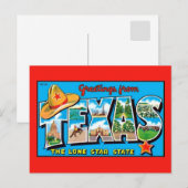 Grüße aus Texas, dem Lone Star Staat Postkarte (Vorne/Hinten)
