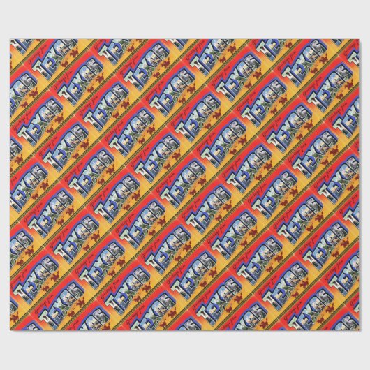 Grüße aus Texas Geschenkpapier (Flach)