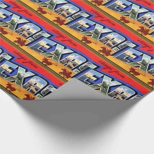 Grüße aus Texas Geschenkpapier (Ecke)