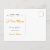 Grüße aus Texas Moving Ankündigungspostkarte (Rückseite)