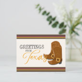 Grüße aus Texas Moving Ankündigungspostkarte (Stehend Vorderseite)