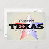 Grüße aus Texas Postkarte (Vorne/Hinten)