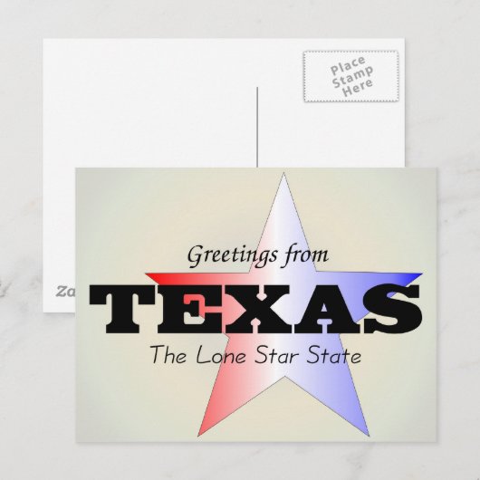 Grüße aus Texas Postkarte (Vorne/Hinten)