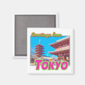"Grüße aus Tokio" Magnet (Vorderseite/Rückseite)