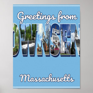 Grüße aus Townsend Massachusetts Fotodruck Poster