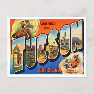Grüße aus Tucson, Arizona Vintage Reise Postkarte
