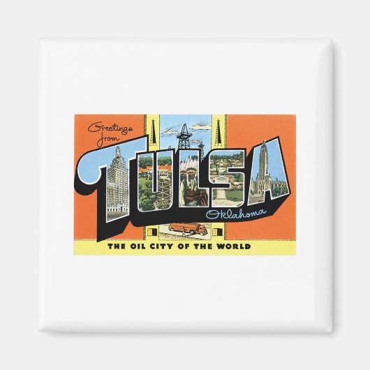 Grüße aus Tulsa, Oklahoma Magnet (Vorne)