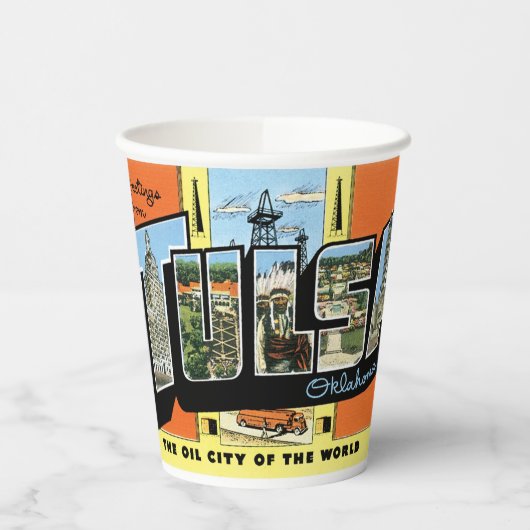 Grüße aus Tulsa, Oklahoma! Pappbecher (Links)