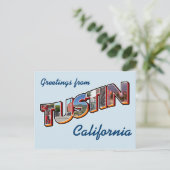Grüße aus Tustin, Kalifornien Postkarte (Stehend Vorderseite)