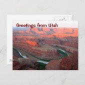 Grüße aus Utah: Dead Horse Point Staat Park 3 Postkarte (Vorne/Hinten)