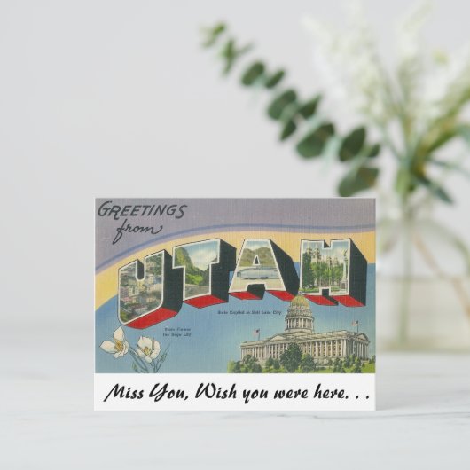Grüße aus Utah Postkarte (Stehend Vorderseite)