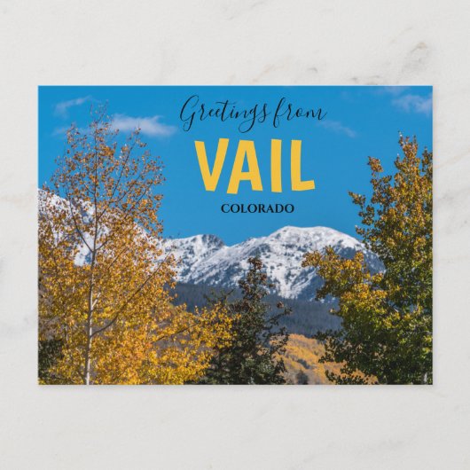 Grüße aus Vail Colorado Postcard Postkarte (Vorderseite)