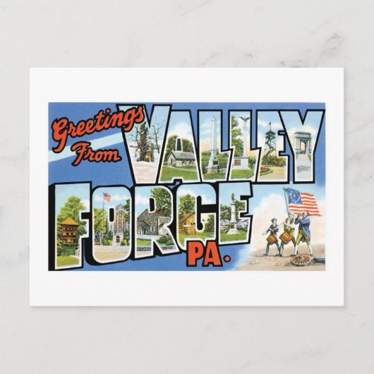 Grüße aus Valley Forge, Pennsylvania! Postkarte (Vorderseite)