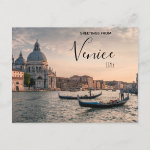 Grüße aus Venedig Italien Gondel Postkarte